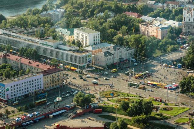 Площадь Свободы с высоты птичьего полета