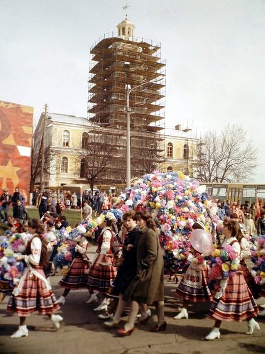 Демонстрация в районе Ратуши